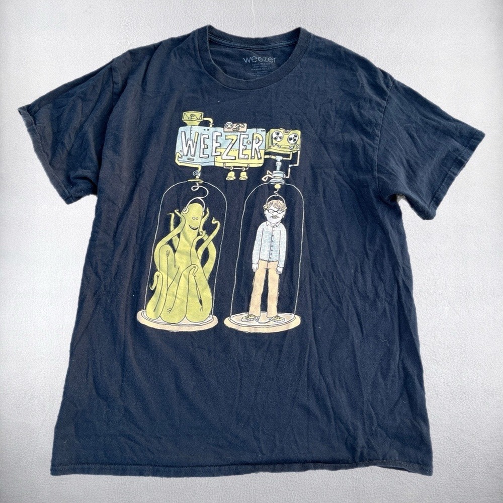 Weezer T-Shirt Men Medium Black OK Human Concert Rock Band Tee 2025